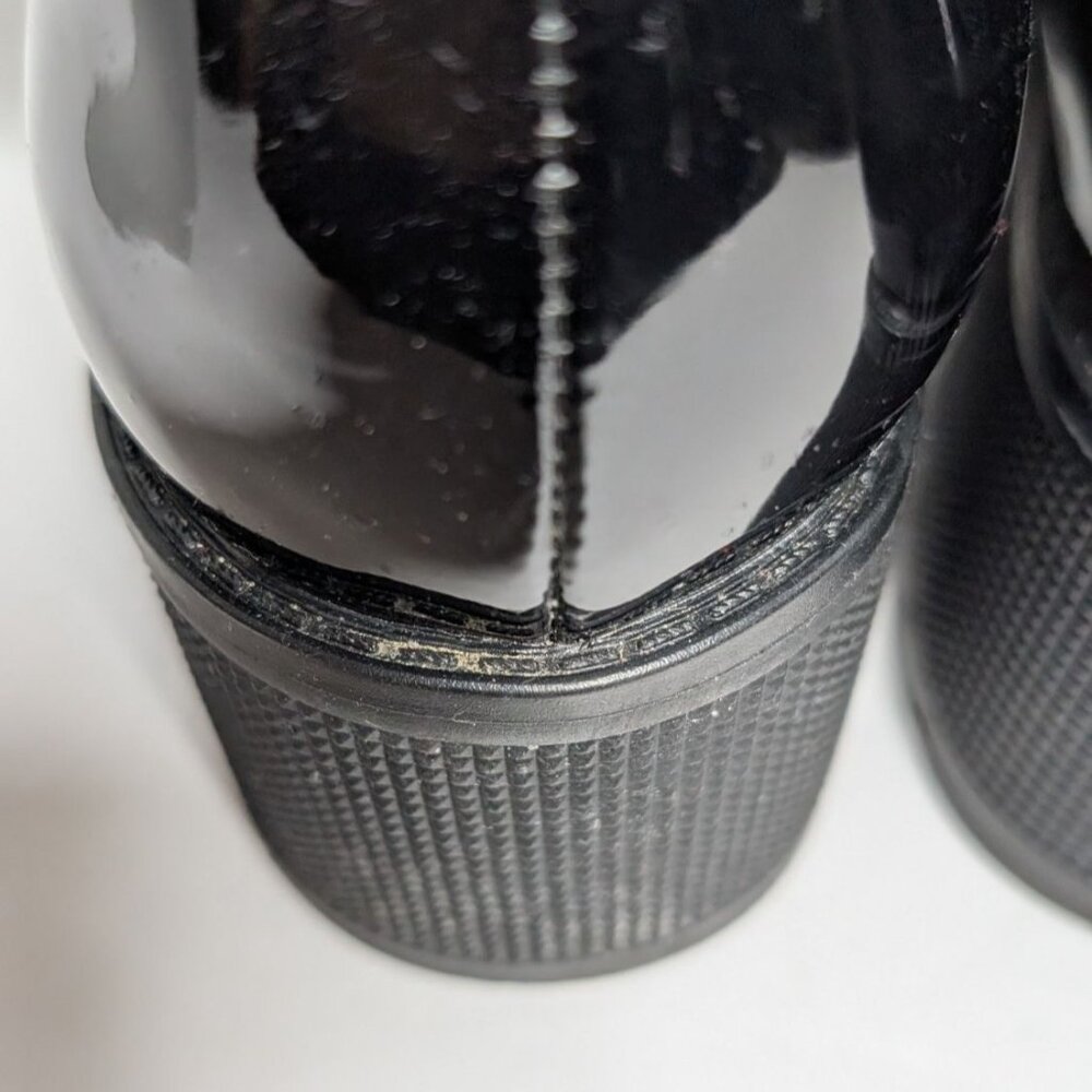 Azalea Wang Y2K Platform Boots Patent Leather Combat Sparkle Womens Size 10 - Picture 8 of 9